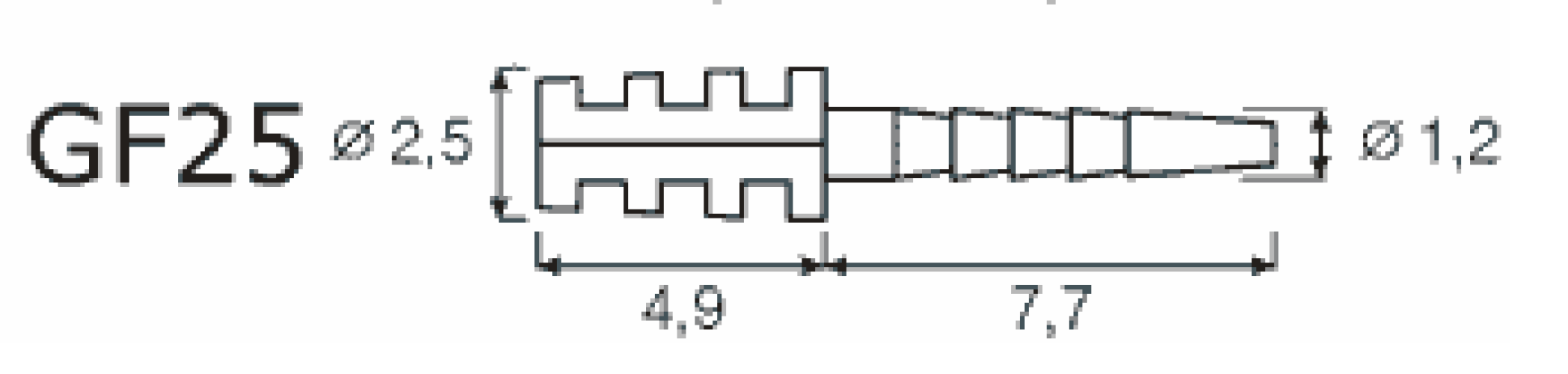 IKT-GF25-V  титановый штифт